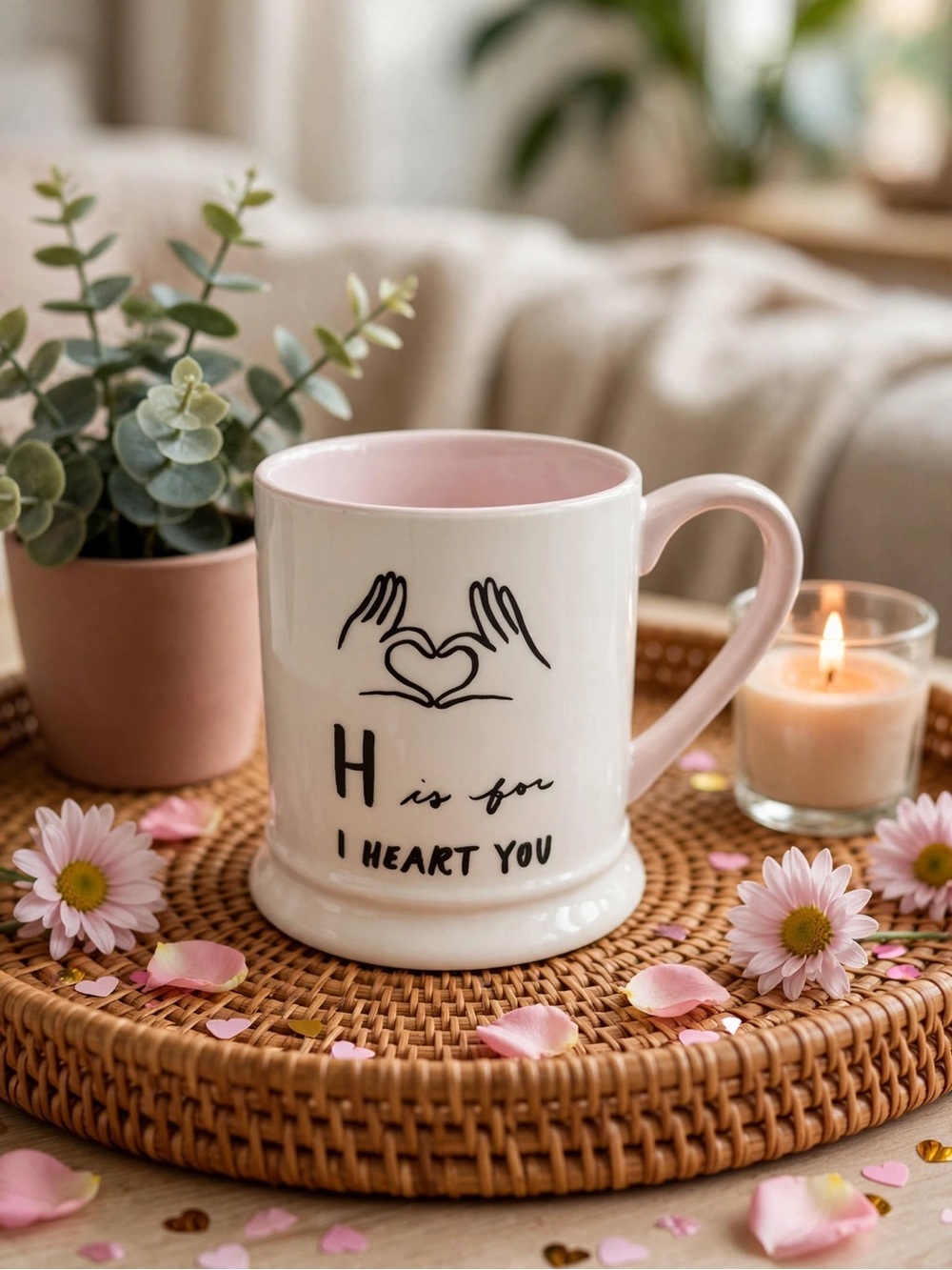 Indigo “H is for I Heart You” Mug